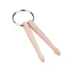 fashion Beech Wood Mini Drumsticks Keychain Drumsticks Percussion Keyring Music Gift Multi-functional Drum Sticks Keychain Gift