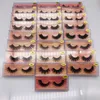 1pair / lot Mink cílios Limpar banda Eye Lashes Entrecruzamento Transparente Banda pestanas falsas Handmade dramáticas cílios superiores Lash