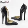 Wonderheel New matte real leather extreme high heel 16cm stiletto heel slip on ultra pointed toe women fashion sexy pumps