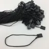 Partihandel Svart Common Hang Tag String för plagg 250pcs Notions Plast Klädmärke