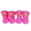 7 color lovely Pet products pet shoes Candy colors Waterproof non-slip pet rain shoes dog cat shoes 4pcs/lot T2I5923