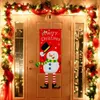 Święty Mikołaj Bałwan Restauracja Tkaniny Ściana Wisiorek Wesołych Świąt Christmas Ornament Santa Claus Xmas Decor Wesołych Banner Flaga Drzwi Wiszące