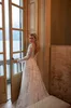 Julie Vino Beach Gelinlik Uzun Kollu Dantel Backless Seksi Gelinlikler 2020 Derin V Yaka Gelin Giydirme vestido de novia