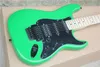 Guitarra elétrica Verde com captadores SSH, Floyd Rose, Maple Fretboard, Black Hardware, pode ser personalizado como pedido