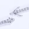 Kvalitet 4A Hela 3mm 4mm CZ -tennisarmband i riktigt solid 925 Sterling Silver klassiska smycken 2st Lot240J