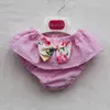 Summer new baby girl clothes Newborn Outfits floral tank Topsbows Ruffle Shorts Baby Suit Infant sets baby girl designer clothes 7469681