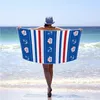 Style nautique mer serviette de plage été piscine serviettes chaîne rayures ancre bateau imprime toalla pour adultes enfants