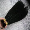 Mongolian Kinky Curly Bulk Hair 2 PCS人間の髪の毛髪の編組200gの天然の黒い髪