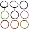 12pcs couleurs Baseball Tornado 3 Corde Tressé Énergie Collier Bleu Marine Noir Blanc Numérique Camo 18 "20" (18)