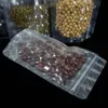 3D Suporte plástico transparente Zipper bolsa reutilizável Gift Packing Zip Bag Chocolate Sacos de armazenamento Ziplock Doypack Pacote Food autónomo