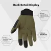 Gants tactiques verts à doigts complets pour hommes, écran tactile, jointure dure, coupe-vent, tir, Paintball, moto, armée, conduite, gant de gymnastique T205600402