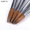 Acrylic Nail Art Brush 100% Kolinsky Sable Pen Red Wood Round Flat Acrylic Brush for Nail Art for Gel Builder Tool