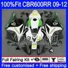 Iniezione per HONDA CBR 600RR 600F5 CBR600RR 09 10 11 12 282HM.18 CBR 600 RR F5 CBR600 RR HANNSpree bianco 2009 2010 2011 2012 Kit carenature