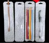 4.5*19cm White/Clear Self Seal Zipper Plastic Retail Packaging Pack Poly Bag watch pen Storage Bag With Hang Hole