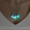 Nieuwe lichtgevende moeder en kind hanger ketting gloed in de donkere open kooi medaillon bedel kettingen voor vrouwen mode Moederdag sieraden