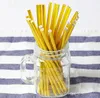 Promotion 196*6mm Colorful Disposable Thick Drinking Gold Star Heart Paper Straws For Bar Birthday Wedding Decoration Party Straw