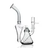 8.6 Inch glass hookah colorful thick smoking dab rigs recyler pipes with 14 mm Joint bowl