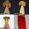 U ipucu öncesi bond saç uzatma keratin füzyon insan saç uzatma çift çizilmiş ipek düz brezilyalı remy saç nano yüzük 100 teller