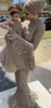 2020 Арабский Асо Ebi Mulsim Gold Lace Sexy Вечерние платья с длинными рукавами бисером Пром платья Русалка Формальное партия Второй прием мантий ZJ541