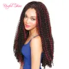 フリートレットイタリアンの巻き毛毛織り水の織り18インチのフリートレスの髪を織り合成のブルゴーニュの髪の毛
