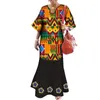 Vestidos africanos por atacado para mulheres Dashiki Ropa Africa Robe tradicional africano Vestidos longos estampados africanos WY3149