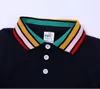 Новая продажа детей 039s одежда радужного воротника Polo Shirt Boys039 с коротким рукавом с короткими рукавами набор популярных для волос8135292
