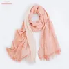 Wholesale Brand Winter Scarf Men Warm Soft Tassel Bufandas Cachecol Gray Plaid Woven Wrinkled Cotton linen Women Scarves spring summer