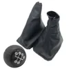 Dla Corsa C (01-06) Tigra B (04-12) Combo C (01-11) Instrukcja 5 Speed ​​Gear Gałka Skórzana Gaiter Boot Cover Handbrake Case