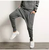 Designer de marca de moda Hip Hop Harem Pants Men Cotton Streetwear Casual Troushers calças de corredor sólidas Pocket Men Sortlants4090048