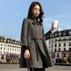 2018 Kış Bayan Pelerin Yün Palto Uzun Kış Ceketler Sashes Yün Giyim Ekose Cape Coat