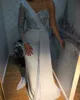 Borgonha Vestidos nivelam o desgaste de um ombro Lace apliques de contas formal longo vestido de festa vestido 2020Abendkleider Robe De Soiree