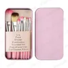 Högkvalitativ makeupborste med väsktecknad 7 -stycken Tin Makeup Tools Gifts Brush Holder Cleaner6123728