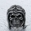 MEN039039S JUDELY NEUER STYLE Edelstahl Punk Gothic Skull Astronaut Pilot Pilot Aviator Ring Steampunk Vintage Biker Silver9868955