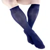 Chaussettes transparentes en Nylon et soie pour hommes, haute qualité, couleur unie, transparentes, Sexy, Gay, Business pour chaussures en cuir