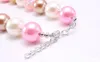 Crystal Drop Pendant Kid Chunky Halsband Fashion Princess Bubblegum Bead Chunky Halsband Barn smycken för småbarn Girls1284939