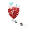 Sleutelringen Rhinestone Medical Retrage Stethoscoop ID Badge Holder Reel Naam Tag voor verpleegkundige cadeau9592864