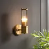 Lâmpada de parede preta de cobre moderna para quarto luminária de cabeceira sala de estar lâmpadas de parede do corredor de parede de banheiro