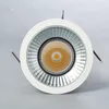 12 W / 15W / 20W Dimable LED LED Wąski Spotlight White Hotel Wall Mycie Lampa COB Downlight RA86 Wbudowane Oświetlenie handlowe Kryty