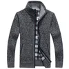 New Cardigan Mens Cardigans Knitwear Zipper Sweaters Warm Fleece Hoodie sweatshirt Casual Hoodies For Autumn Winter M-3XL