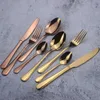 Stainless Steel Flatware Set Portable Cutlery Set For Outdoor Travel Picnic Dinnerware Sets Knife and fork soup Western cutlery set 4pcs/set