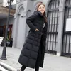 X-Uzun 2019 Yeni Varış Moda Ince Kadın Kış Ceket Pamuk Yastıklı Sıcak Kalınlaşmak Bayanlar Coat Uzun Palto Parka Bayan Ceketler Y190830