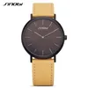 SINOBI New Fashion Black Women Orologi da polso Cinturino in pelle Luxury Brand Simple Ladies Ginevra Orologi al quarzo relogio feminino325Q