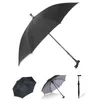 Зонтик костыли против скольжения Пожилая длинная ручка УФ Защита Ветрозащитный зонт Женщины Мужчины Солнечные Дождливые Зонтики Индивидуальный подарок DH1000