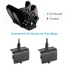 För Xbox One/One X Dual Controller Charger High Speed ​​Docking Charging Station Dual Slot med 2st uppladdningsbara batteripaket