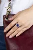 Vintage Stylowe Okrągłe Kamień Lutego Birthstone Purpurowe Gemstone Pierścienie Dla Kobiet Srebrny Palcowy Pierścień Bridal Biżuteria Biżuteria Kochanek Prezenty