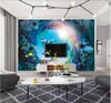 Modern Photo Customized 3D Underwater World Dolphin Mural Wall Paper For Children's room Bedroom TV Background Wallpaper For Walls 3 D