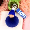 Cute Keychains Keyring Sova Baby Doll Pompom Kanin Fur Ball Carabiner Key Chains Kvinnor Kids Key Holder Love Bag Pendant Key Rings Presenter