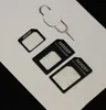 Adaptador de tarjeta Micro SIM Noosy Nano 4 en 1, Pin de expulsión para iPhone XS X 8 7 6s 6 Plus con caja de venta al por menor, 500 juegos