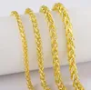 Fashion 3.5mm 4mm 5mm 6mm 50cm/20inch 925 Silver 18K Gold Plated Necklaces Men's Twisted Link Chains Designer Necklace Jewelry