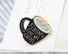 2020 new Coffee Enamel Pin Strong Like My Coffee Enamel Pin, Coffee Lover Pin Brooches Bag Lapel Pin Clothes Badge Jewelry Gift SHU16